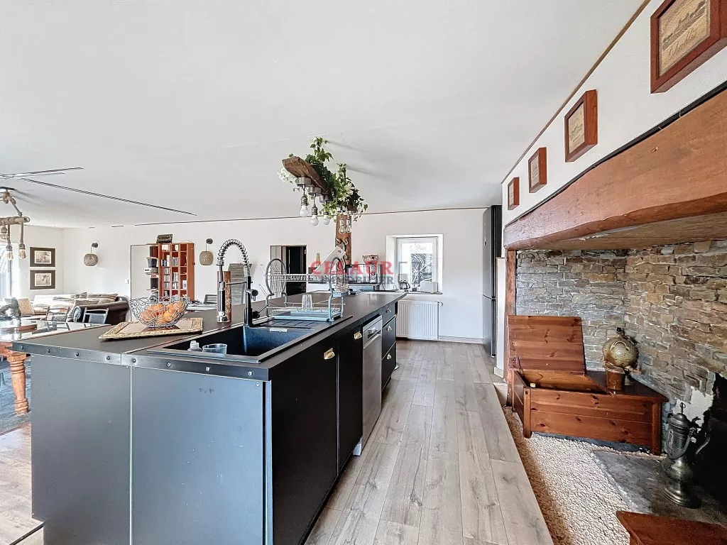MAISON EN PIERRE RÉNOVÉE AVEC GRANGE, HANGARS, BATIMENT DE STOCKAGE ET TERRAIN